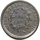 1808 C-3 R-1 Draped Bust Half Cent Coin 1 2c