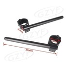 For Cafe Racer Universal Gold Clip-on Motorcycle 7 8  Handlebars 50mm Fork Tube