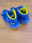Under Armour Youth Jet 21 Blue yellow Basketball Shoes Sneakers Sz 1y