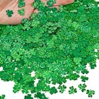 1500pcs St  Patrick s Day Shamrock Confetti Decorations Iridescent Green