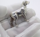 Vintage Italian Handmade Genuine Silver Labrador Dog Heavy Figurine Miniature