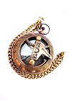2  Brass Push Button Sundial Compass Vintage Nautical Pocket Navigation Gift