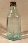 Octagonal Early Aqua Screw-top Lamb s Pure Vt  Vermont Maple Syrup Bottle W cap