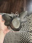 Bumblebee Honey Bee Trinket Dish Silver Tone Metal 7 x 5 