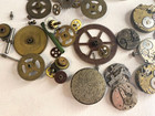 25 Unique Watch Gears Part Steampunk Lot Art Movements Craft Pieces Faces