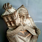 C1915 Antique Armor Bronze Company Ye Bookworm Fg Plant Signed Bookends
