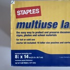Staples Multiuse Hot Cold Laminator 47224 W  Pouches Carrier Original Box Bundle