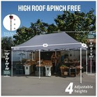 Crown Shades 10x20 Pop Up Canopy  Heavy Duty Tent For Events  Grey  used 