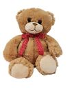 First And Main Plush Stuffed Animal Brown Teddy Bear 14  Red Bow