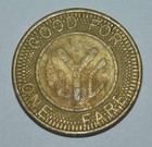New York City Transit Authority Subway Bus Token  One Fare