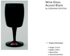 4 - Wine Glass Accent Black By Gorham Crystal 5 1 4 