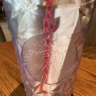 Nwt Rare Starbucks Christmas Diamond Tumbler Red Straw Gingerbread House 16 Oz