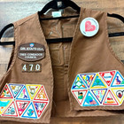 2 Vintage Girls Scout And Brownie Vests Lots Of Patches Central California Euc