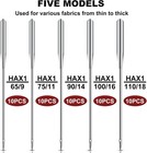 Sewing Machine Needles Compatible With Singer  Brother  Janome  Varmax  50 Pcs 
