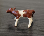 Vintage Hagen Renaker Guernsey Calf Baby Cow Brown White Miniature Figurine Htf