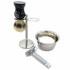 Classic Double Edge Safety Razor Shaving Gift Set For Men s Wet Shave 5 Pc Kit