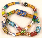 Old Mostly Venetian Glass Millefiori Lampwork African Trade Beads Poor To Fair