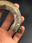 Vintage Afghan Tribal Kuchi Bracelet     Ornate Engraved Metal Cuff 