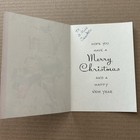 Vintage Mid-century Christmas Card Mailbox With Gifts Bluebird Retro 1950s