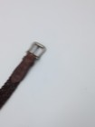 Coach Men s Brown Leather Nickel Color Buckle 3865 Woven Braided Belt 34 