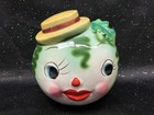 Vintage Wales Japan Anthropomorphic Watermelon Fruit Face Piggy Bank Ceramic 5 
