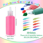 60 Pcs Sand Art Bottle Kit With 60 Colors For Diy Crafts   Decor