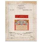 Vintage Budweiser Lager Beer Trademark Label Art Print Breweriana Collector Gift