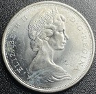1867-1967 Canada 50 Cents Centennial Howling Wolf 80  Silver Half Dollar Bu
