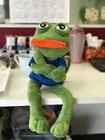 45cm Sad Frog Plush Toy Pepe Soft Stuffed Animal Pillow Kids Gift Blue