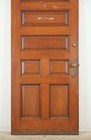 Antique 7 Panel Chestnut Entry Door 83 375 X 35 625 In 
