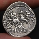Minerva Denarius 100bc Ancient Roman Republic Silver Coin Rome Rullus Toning