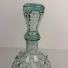 Vintage Italian Glass Grape Cluster Decanter Wine Bottle Green Tint Italy 500ml