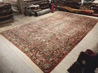 Estate Circa 1950 10x17 Sarouk Allover Pattern Handmade-knotted Wool Rug 583094