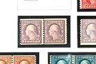 1916-22 U s  Rotary Coil   Line Pairs P set P 10v Unwkm Sc 490- M nh h og