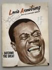 Louis Armstrong Signed Concert Program 1960   5 Of His All-stars  Signatures 
