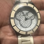  working  Disneyparks White Mickey Mouse Watch For Ladies Vintage 40mm