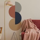  Wall Decals Retro Abstract Wall Art Stickers Living Room Bedroom Boho Circle
