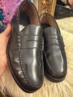 Bass Weejuns Men s Matte Black Penny Loafers Size 10 Vintage