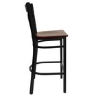 Flash Furniture Hercules Black X Back Barstool W  Mahogany Plywood Seat