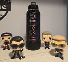 U2 Uv Laser Engraved Water Bottle  butterfly Design  Black    Poker Chip Set