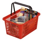 Shopping Baskets Set Of 12 Red Standard Handles Plastic W  Metal Stand 12  X 17 