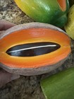 Vintage Hand Carved Painted Wooden Fruit Set 7 Pc Folk Art Tropical Kitchen Deco
