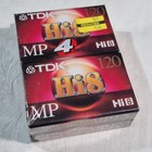 4 Sealed New Tdk 120 Hi 8 Tapes P6-120h8mp