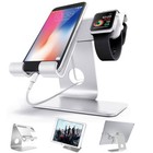 Apple Iwatch phone Zve Universal 2 In 1 Aluminium Desktop Charging Stand 
