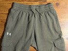 Under Armour Size M Grey Cotton Jogger Elastic Drawstring Snap Cargo Pkts Taper