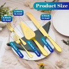 Wedding Cake Knife And Server Set Gold Stainless Steel Cake Cutter Pie Spatula W