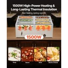 Uimoso 6-pan Commercial Food Warmer Buffet Bain Marie Countertop Steam Table