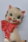 Vintage 1950   s Sun Rubber Company Squeaky Cat With Bow Tie Toy