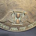 Vintage Whitehall Handcast Aluminum Sundial  time Takes All But Memories  Patina