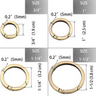 Metal O Ring For Purse Strap  4 Pcs Spring Rings For Handbag   Keys gold  brushe